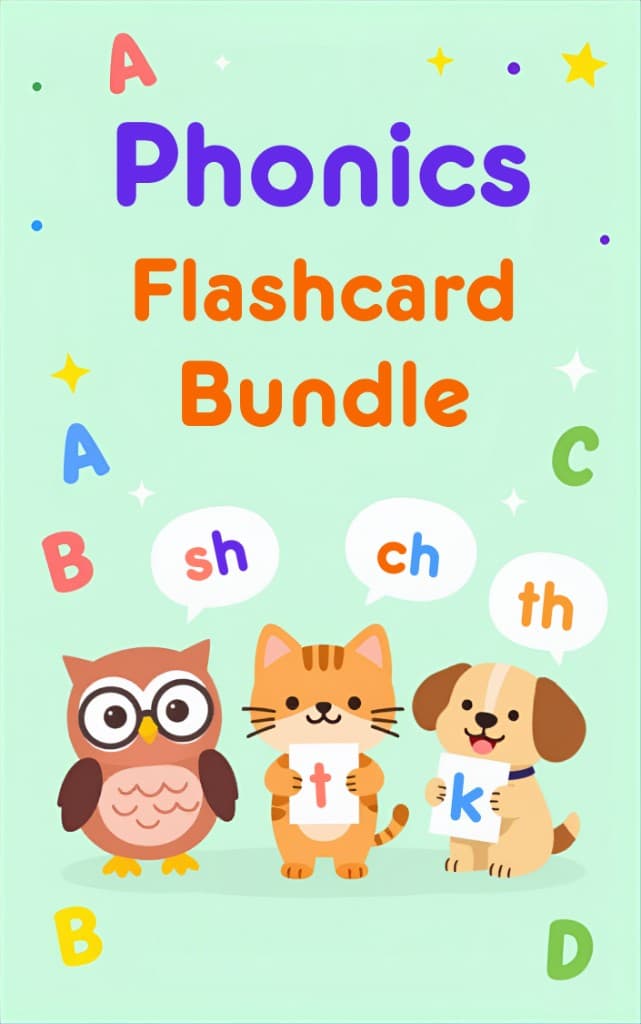 Phonics Flashcard Bundle by Bloomkini Studios cover